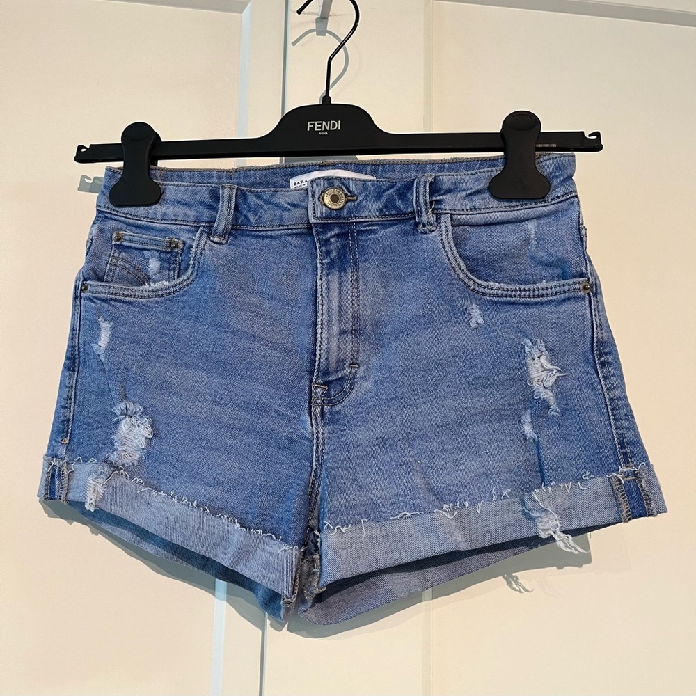 Zara 28 (fits XS-S) Blue Denim Women Shorts
